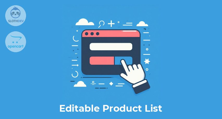 Opencart Module Editable Product List