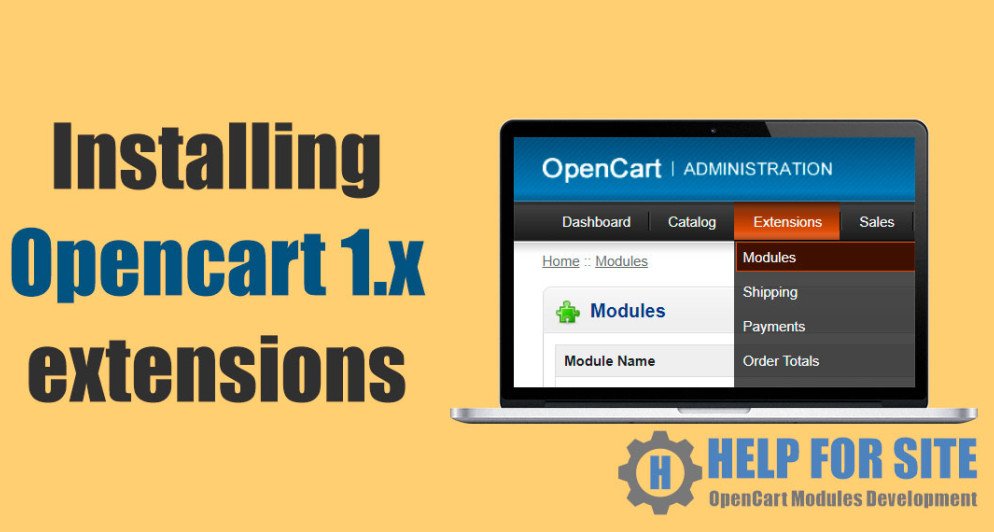Installing Opencart 1.x modules Installing Opencart 1.x modules