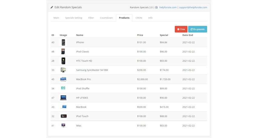 Opencart Module Random Specials Opencart Opencart Module Random Specials Opencart