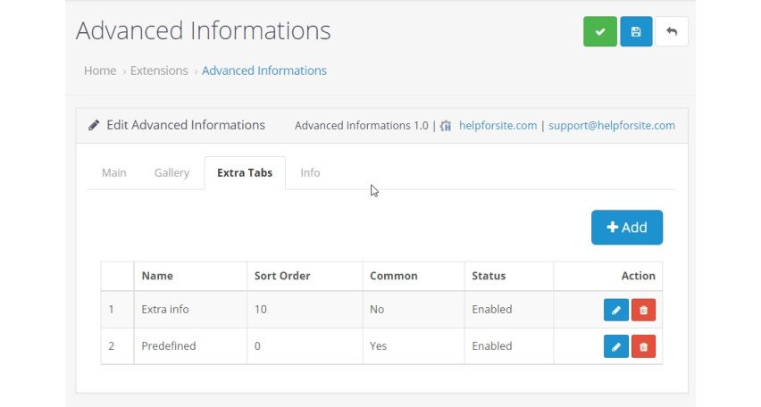 Opencart Module Advanced information pages Opencart Module Advanced information pages