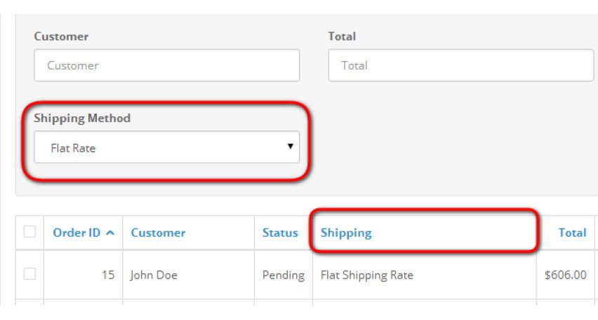 Opencart Module Filter Orders By Shipping Method