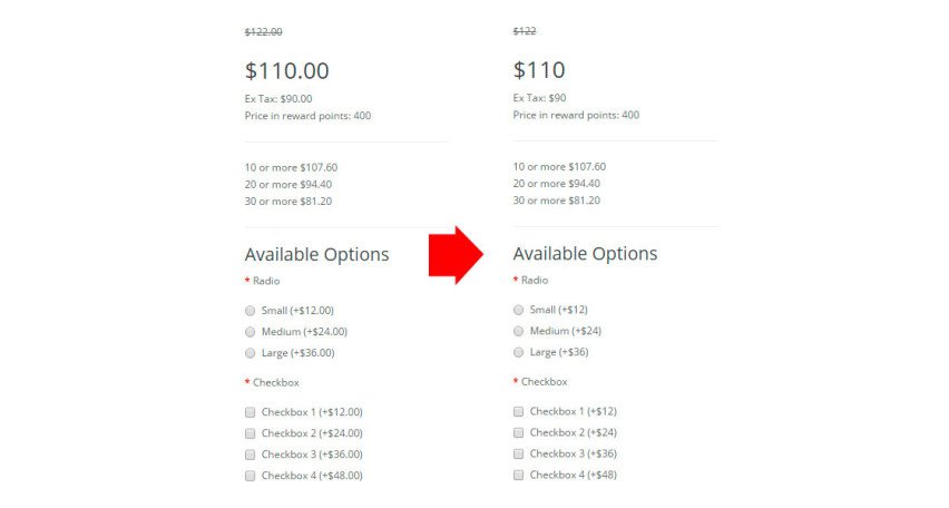Opencart Module Hide .00 in product price