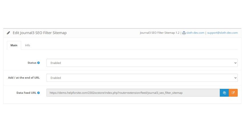 Opencart Module SEO addon for Journal3 Filter