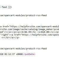 Opencart Module Product RSS Feed Opencart Module Product RSS Feed